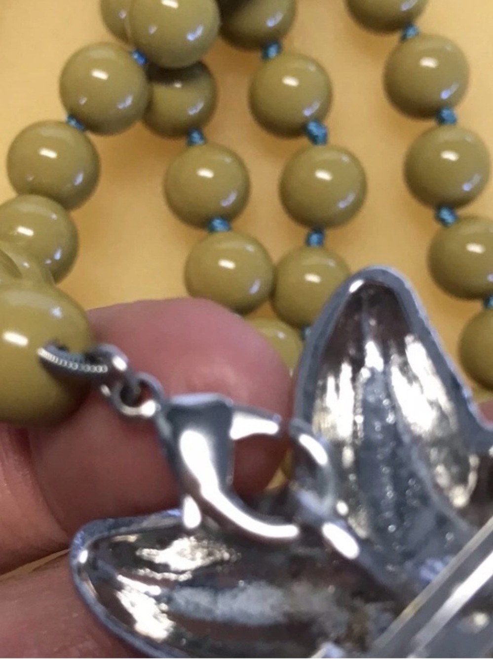 Stella & Dot RETIRED Palm LaCoco Beaded Necklace W/Detachable Starfish Brooch - Picture 8 of 10